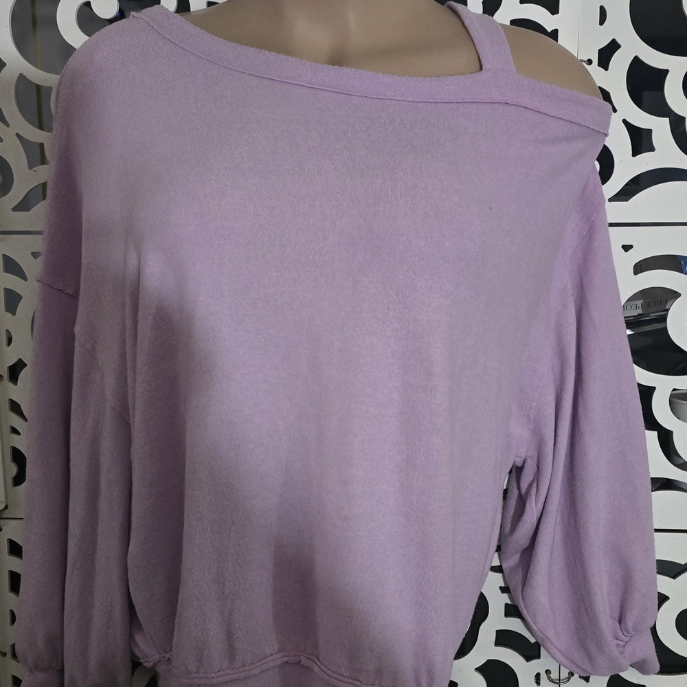 Free People Lilac Off-Shoulder Top